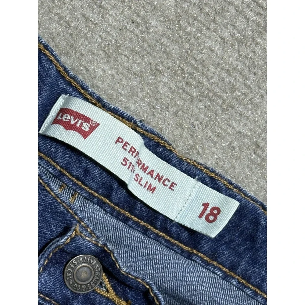 Levis 511 Jeans Boys 18 Regular 29x31 Blue Slim Fit Performance‎ Stretch Denim